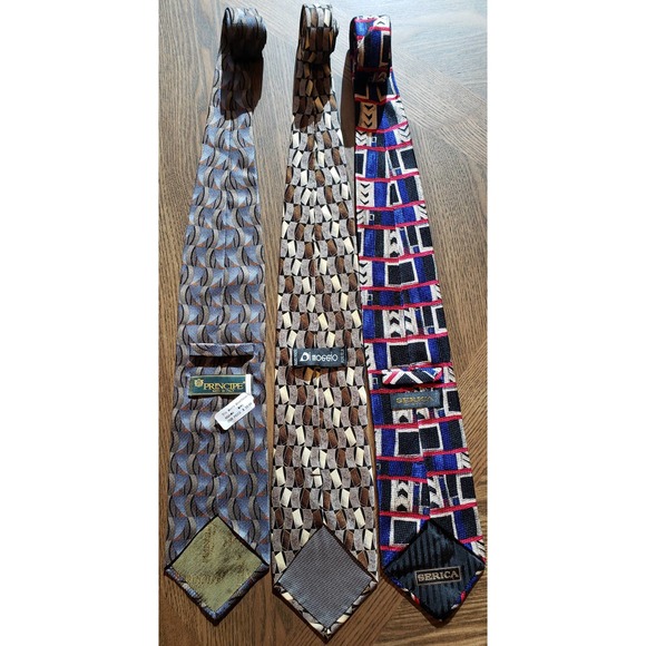 Mens Ties luxury by Principe, Serica, Dimiggio. Stylish, Silk, Italian - Picture 2 of 5